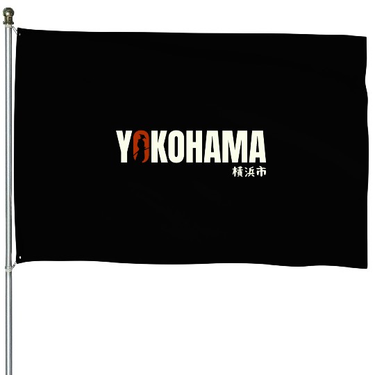 Yokohama Typography House Flags - Urban Statement