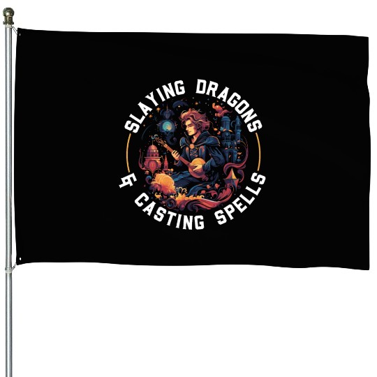 Larping Larp Larper Live Action Role Video Game House Flags