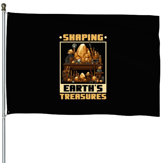 Lapidary Artist Gemstone Stone Collecting Stone House Flags