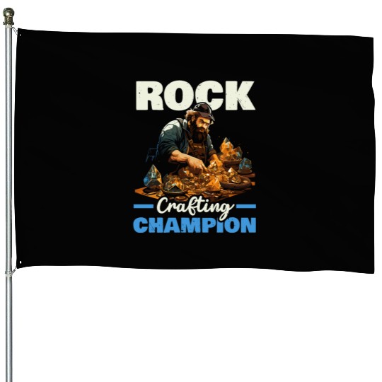 Lapidary Artist Gemstone Stone Collecting Stone House Flags