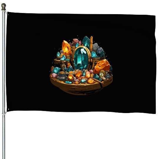 Lapidary Artist Gemstone Stone Collecting Stone House Flags