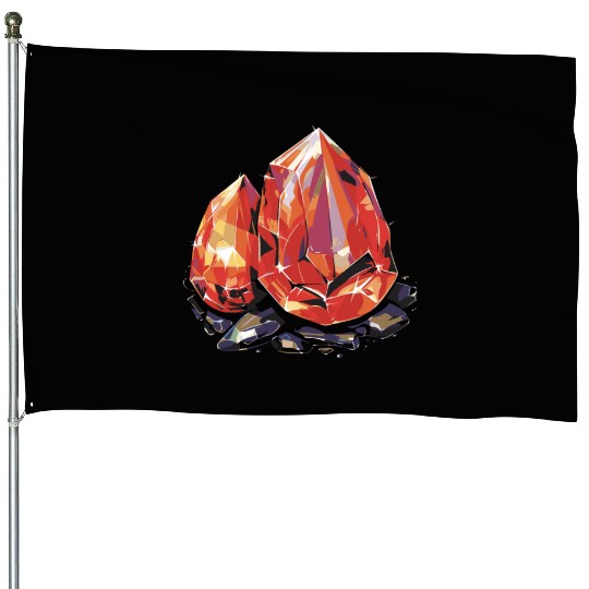 Lapidary Artist Gemstone Stone Collecting Stone House Flags