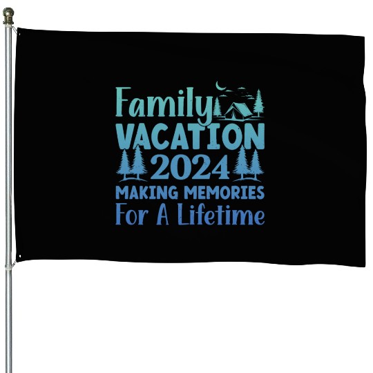 Summer Family Vacation Making Memories House Flags