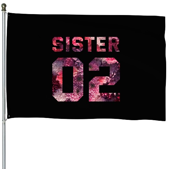 COUPLE FLOWER SISTER 02 House Flags