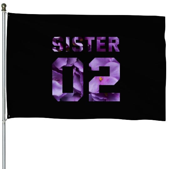 COUPLE FLOWER SISTER 02 House Flags