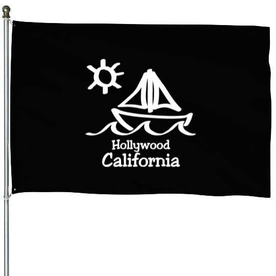 Hollywood California Sailboat Souvenirs Gifts House Flags