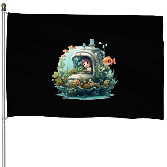 A delightful kawaii book submarine exploring House Flags