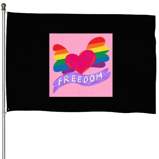 Love Freedom House Flags