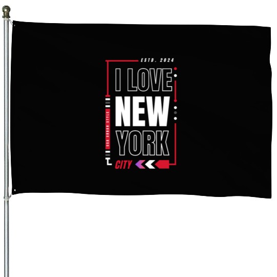 T ShirtI love new york House Flags