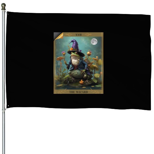 he Wizard Comfort Colors Oversized House Flags, Frog Ta