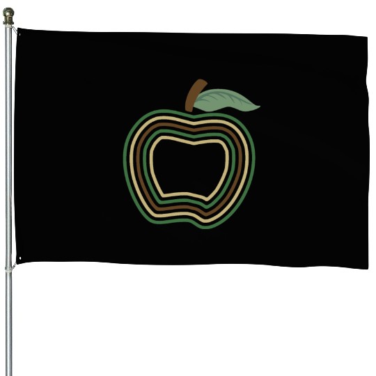 School House Flags, Camo Apple First Day Of School House Flags,