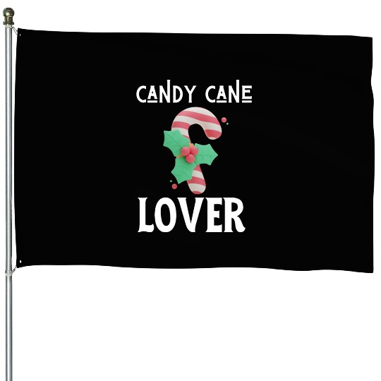 Candy Cane Lover Christmas Peppermint Candy Canes House Flags
