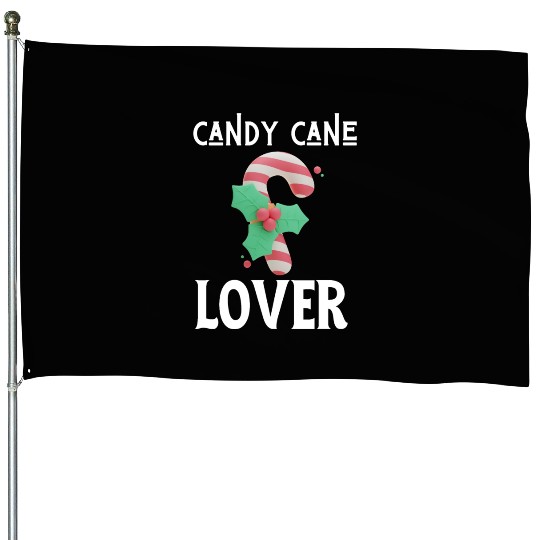 Candy Cane Lover Christmas Peppermint Candy Canes House Flags