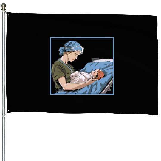 Registered Nurse Medical Medicine Neonatal Nurse House Flags