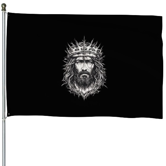Jesus Christ the King of Kings House Flags
