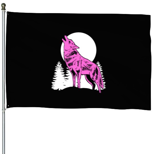 Mountain Wolf Furry Owner Gift House Flags