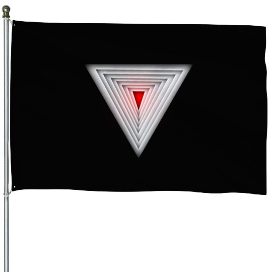 Glowing Red Triangle House Flags