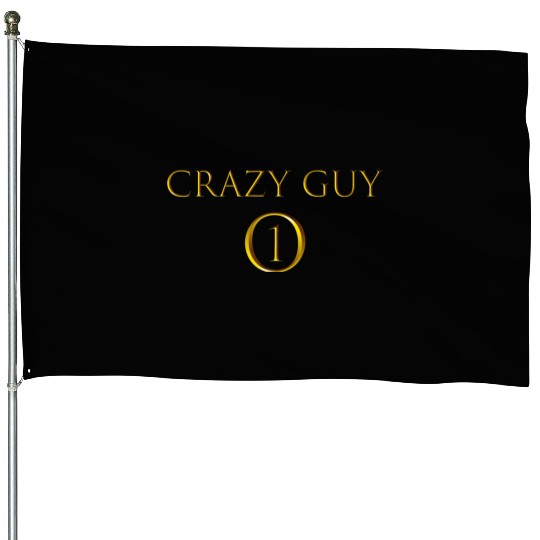 Best Friends for 3 - crazy guy 01 House Flags