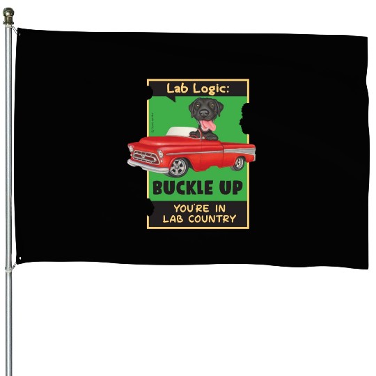 Black Lab Logic House Flags
