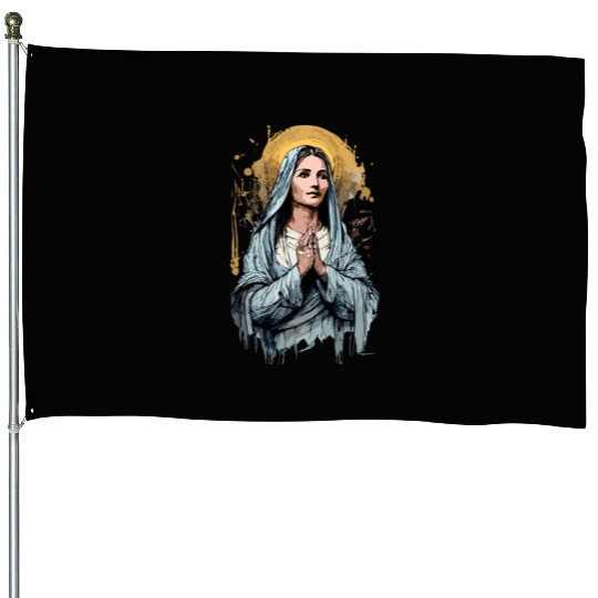 Mary the Mother of Jesus House Flags