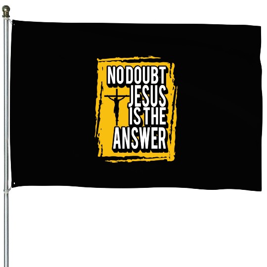 Jesus Is The Answer Love Jesus Christian Christmas House Flags