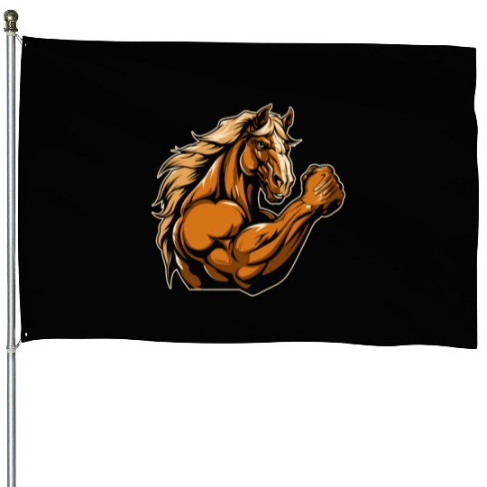 Workout Gym Horse House Flags