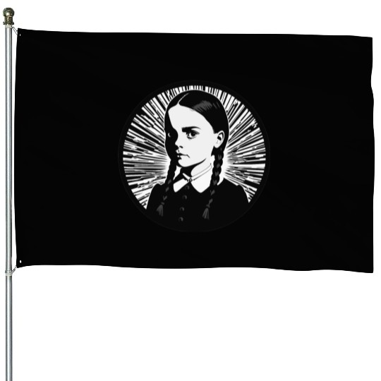 Wednesday Addams House Flags