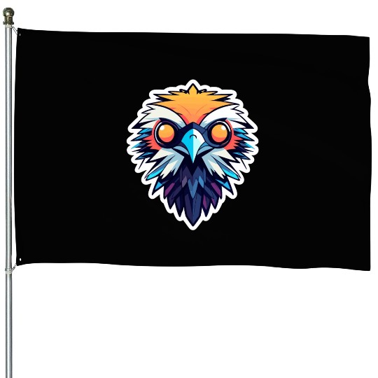 Eagle Bird Illustration House Flags