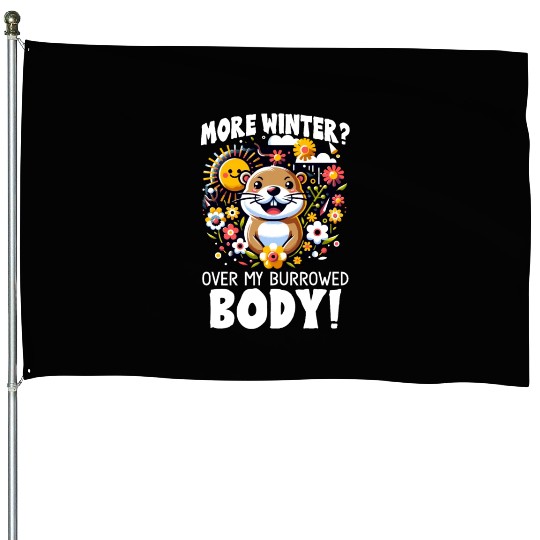 Groundhog Day 2024 Enthusiast February 2nd House Flags