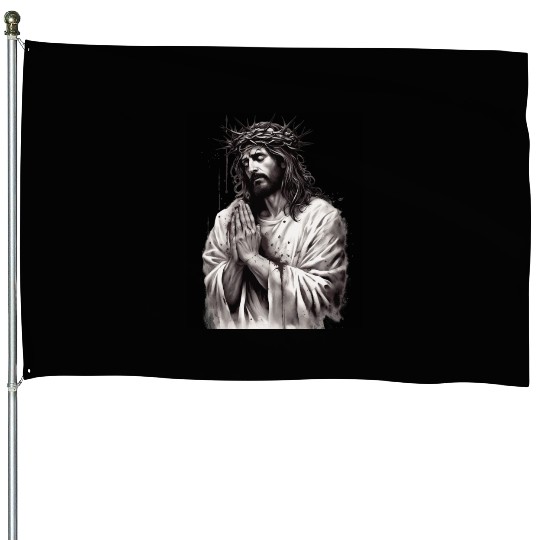 Jesus Is King House Flags