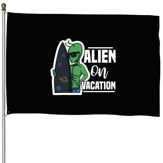 Alien, Aliens, UFO, UAP, Space Unknown Flight House Flags