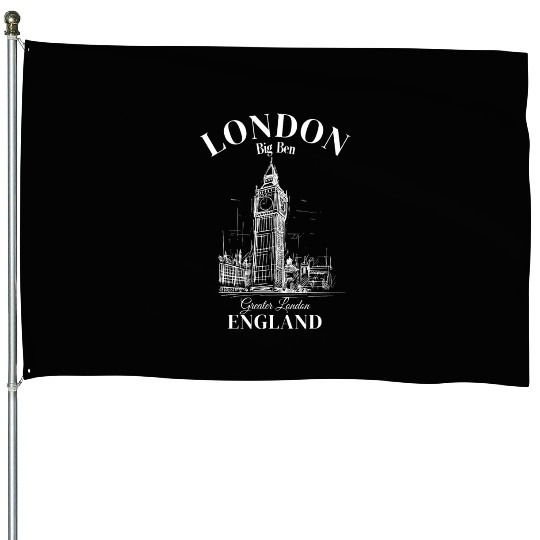London Big Ben England House Flags