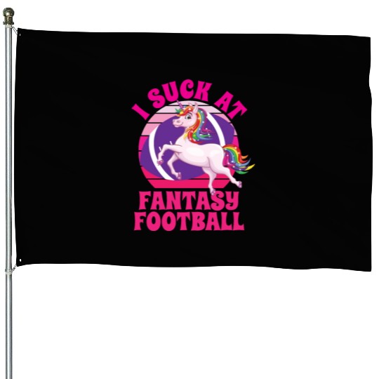 I Suck At Fantasy Football House Flags