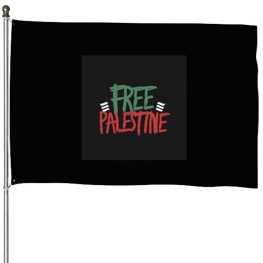 free free Palestine typography 2 House Flags