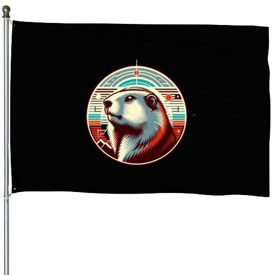 Groundhog Day 2024 Enthusiast February 2nd House Flags