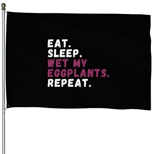 Eggplant Lover Healthy Cuisine Gardening House Flags