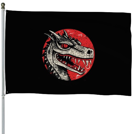 Embrace the Power of the Dragon House Flags