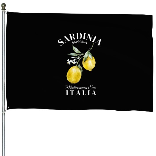 Sardinia Island Sargenda Italia Lemon design House Flags