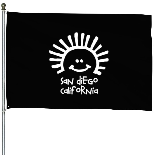 San Diego California Sun Smiley Face Souvenirs House Flags