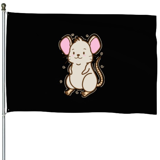 Mouse Nature Cheese Pet House Flags