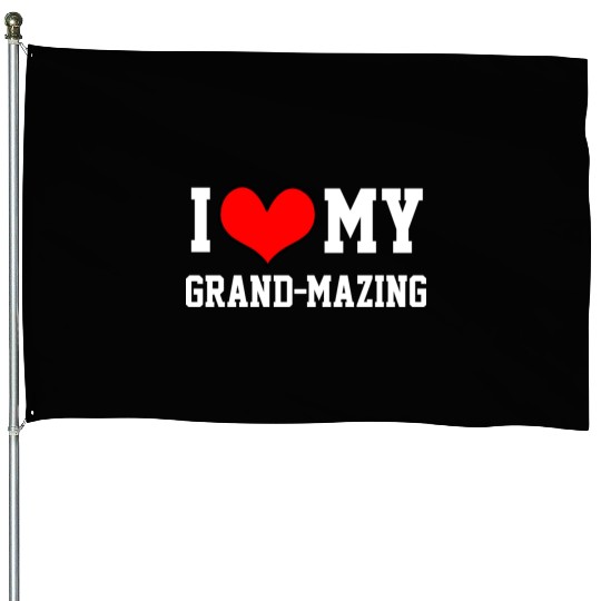 I Love My Grandma Amazing Puns Fun Mothers Day Kid House Flags