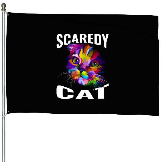 Scaredy Cat House Flags