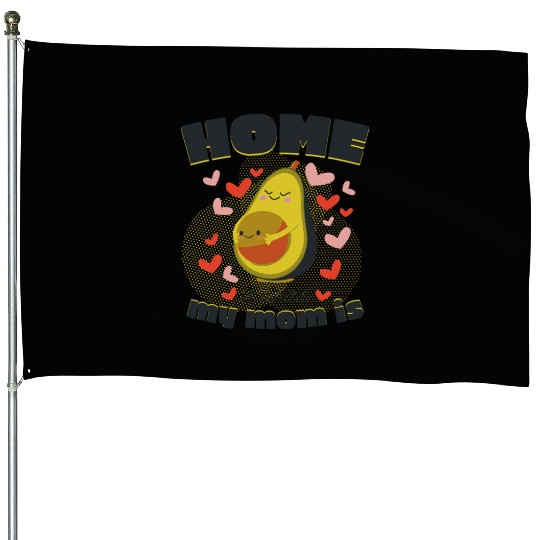 Avocado Mama Embrace House Flags