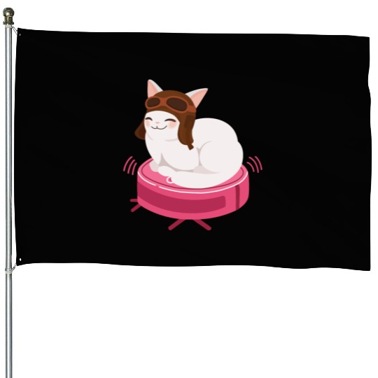 Robot Vacuum Cleaner Cat Robot House Flags