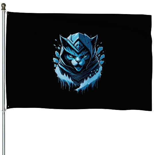 kawaii cat anime japanese retro men women kids House Flags