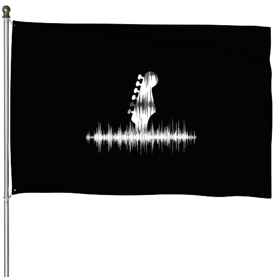 Guitar Player Gift Vintage Guitarist House Flags