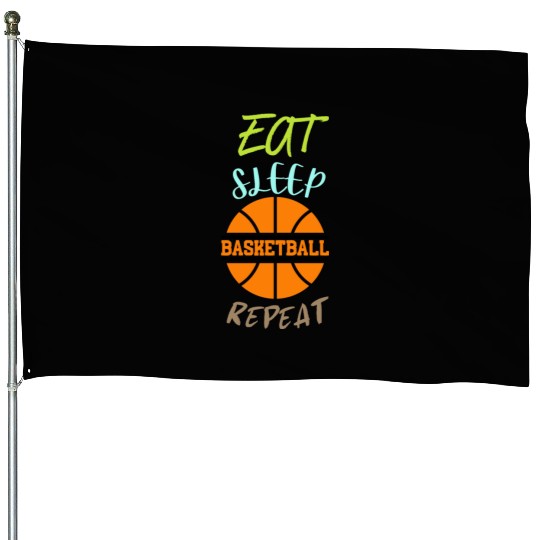 Eat Sleep Repeat Basketball Coach Player House Flags