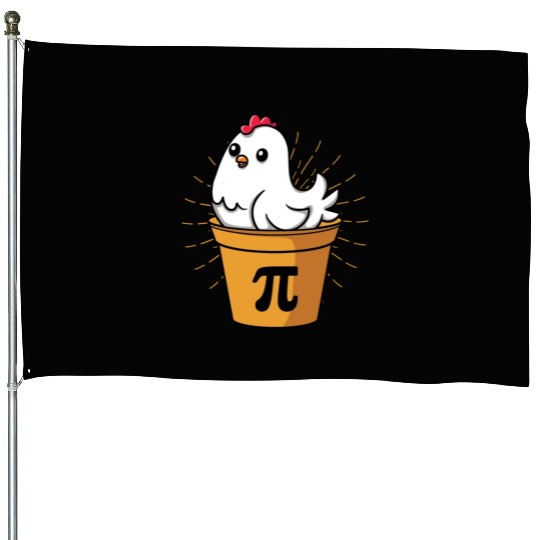 Chicken Pot Pie Funny Pi Day Math Equations House Flags