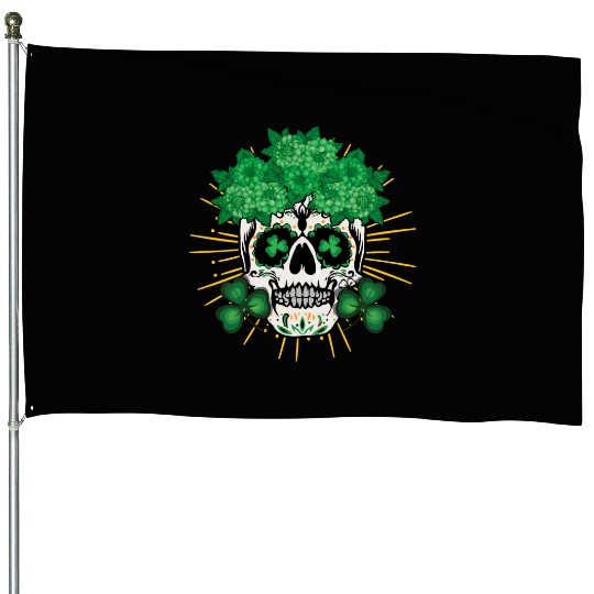 Souls Day Muertos Shamrock Saint Patrick's Day House Flags