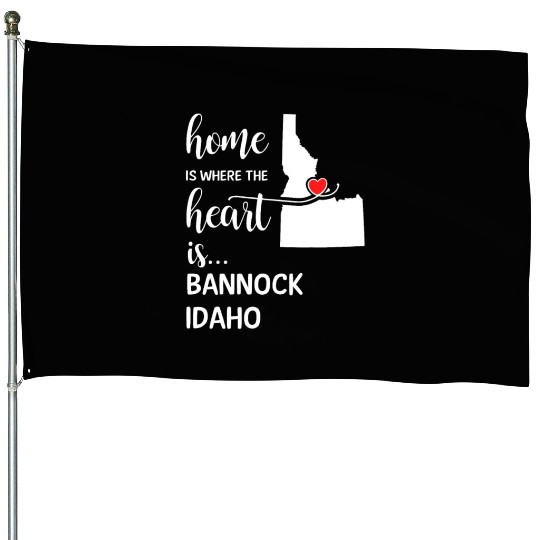 Bannock County Idaho Is Where My Heart Is Cool House Flags